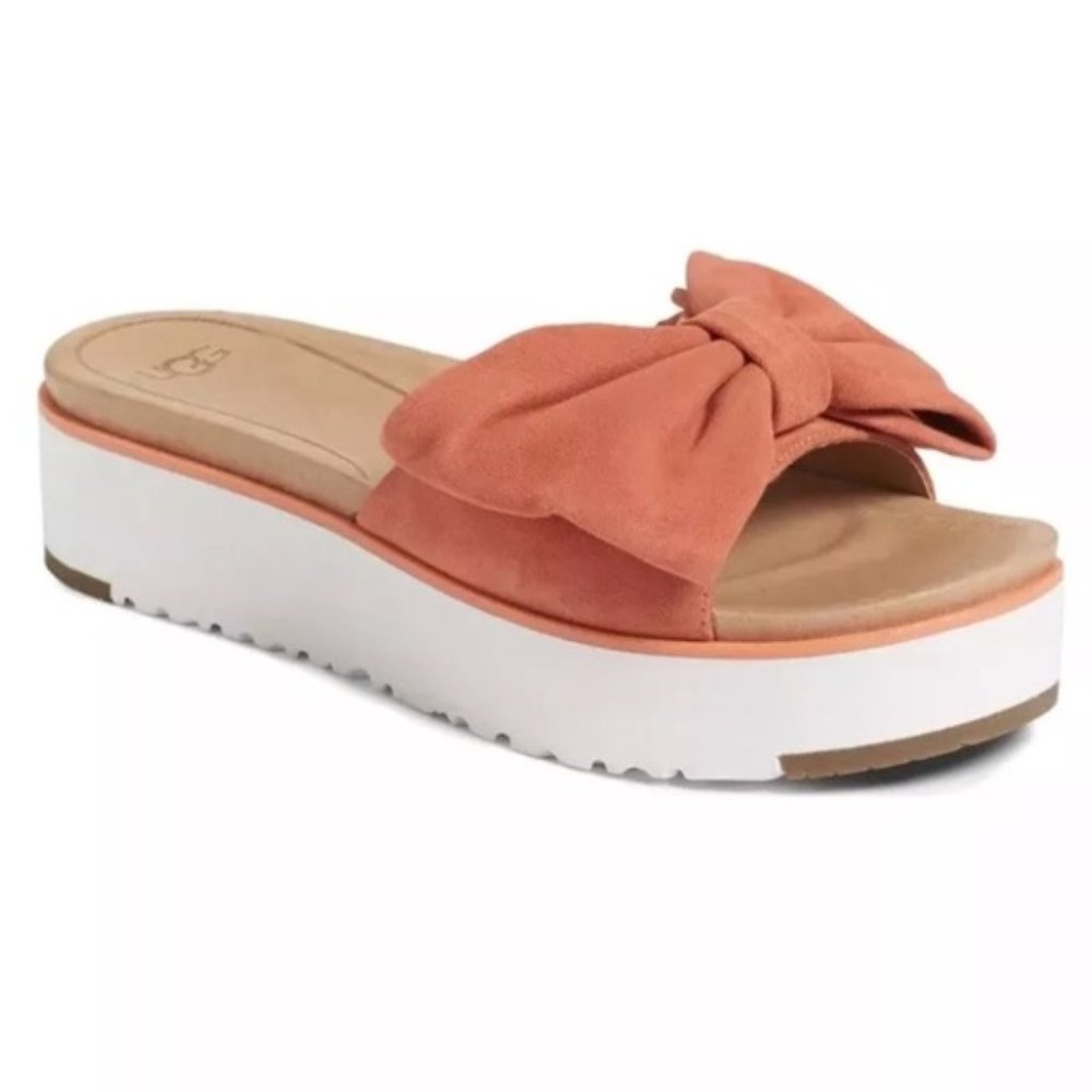 UGG Joan Platform Bow Sandal Coral 6.5